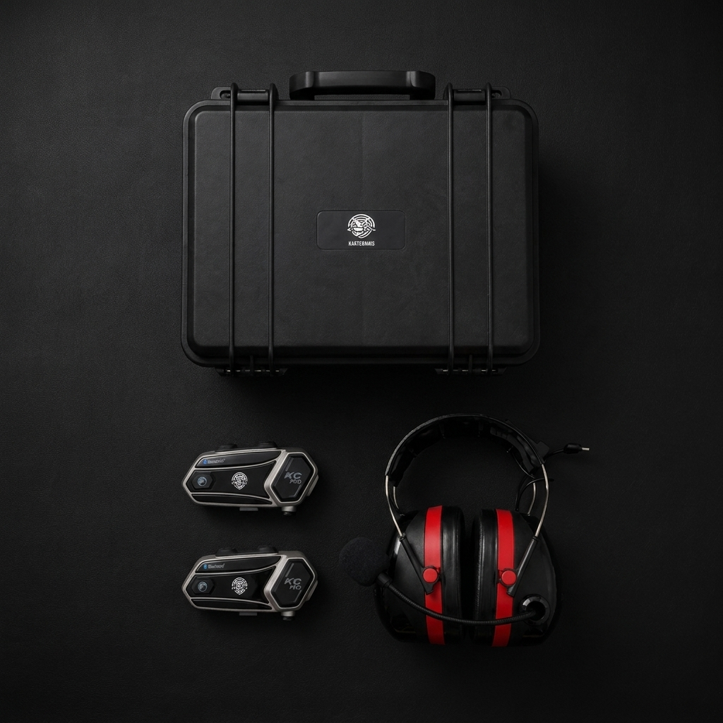 KC-PRO Premium Kit — hard case, two helmet modules and pit headset